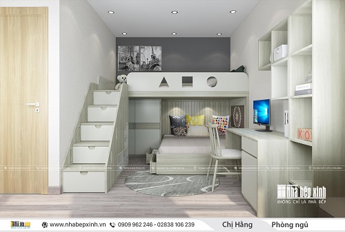 Thiết kế phòng ngủ hiện đại căn Duplex 117m2 Emerald Celadon City - NBX453
